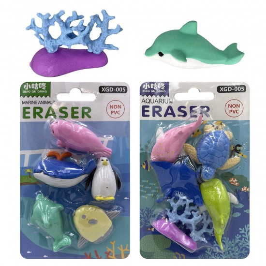 TG-50-3370 - ΓΟΜΕΣ 3D ΘΑΛΑΣΣΙΑ ΖΩΑΚΙΑ 5ΤΕΜ ~4,5cm Justnote 703390 ΓΟΜΕΣ 3D ΘΑΛΑΣΣΙΑ ΖΩΑΚΙΑ 5ΤΕΜ ~4,5cm Justnote 703390