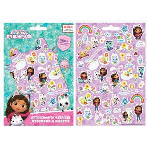 Μπλοκ με 300 Αυτοκόλλητα Gabbys 21,5x14,5cm Gabbys Dollhouse 000574073