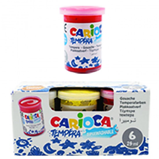 TG-60-199 - ΔΑΚΤΥΛΟΜΠΟΓΙΑ ΤΕΜΠΕΡΑ CARIOCA ΣΕΤ=6ΧΡ. 6x25mL Carioca KO022 ΔΑΚΤΥΛΟΜΠΟΓΙΑ ΤΕΜΠΕΡΑ CARIOCA ΣΕΤ=6ΧΡ. 6x25mL Carioca KO022