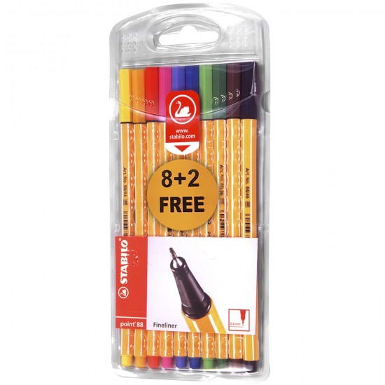 TG-60-367 - ΜΑΡΚΑΔΟΡΑΚΙ STABILO POINT 0.4mm ΣΕΤ=10ΤΕΜ STABILO EA8810 ΜΑΡΚΑΔΟΡΑΚΙ STABILO POINT 0.4mm ΣΕΤ=10ΤΕΜ STABILO EA8810