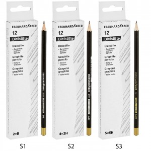 Μολύβι Μαύρο Extra Νο2=β, No4=2h, Νο5=5h πακ=12τεμ  Faber 511101, 511112, 511115