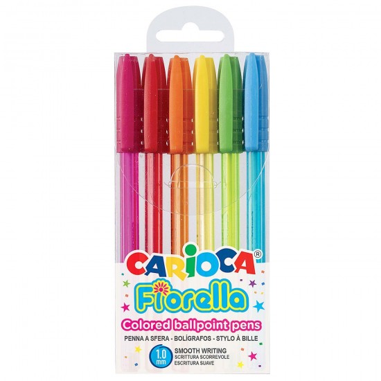 ΣΤΥΛΟ CARIOCA FIORELLA 6 ΧΡΩΜΑΤΑ BALLPOINT 1.0mm  Carioca 42774