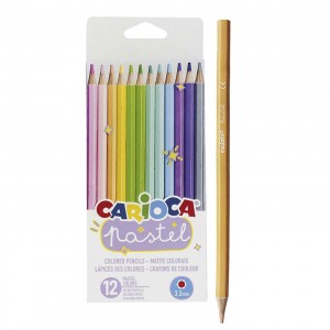 Ξυλομπογιές Carioca Pastel 12 Χρωμάτων Carioca 43034 Ξυλομπογιές Carioca Pastel 12 Χρωμάτων Carioca 43034