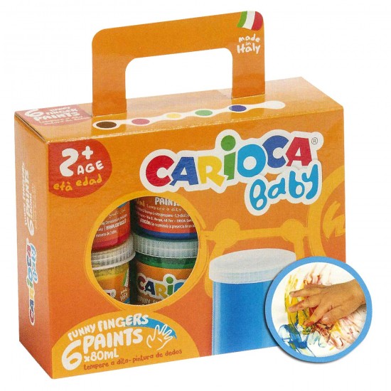 ΔΑΚΤΥΛΟΜΠΟΓΙΑ CARIOCA 6 ΧΡΩΜΑΤΑ CARIOCA 6x80mL Carioca KO032
