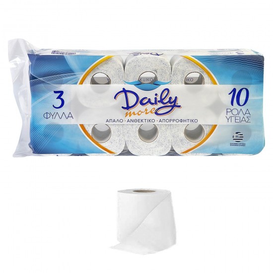 TG-7-132 - ΧΑΡΤΙ ΥΓΕΙΑΣ DAILY-NEW 3ΦΥΛΛΟ ΠΑΚ=10 ΡΟΛΑ 82gr 4teen4ty 27152 ΧΑΡΤΙ ΥΓΕΙΑΣ DAILY-NEW 3ΦΥΛΛΟ ΠΑΚ=10 ΡΟΛΑ 82gr 4teen4ty 27152