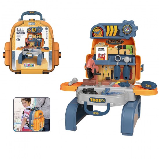 TG-71-3159 - ΠΑΓΚΟΣ ΕΡΓΑΛΕΙΑ 23 ΤΕΜ 3 ΣΕ 1 BACKPACK 25x28x13cm ToyMarkt 913179 ΠΑΓΚΟΣ ΕΡΓΑΛΕΙΑ 23 ΤΕΜ 3 ΣΕ 1 BACKPACK 25x28x13cm ToyMarkt 913179