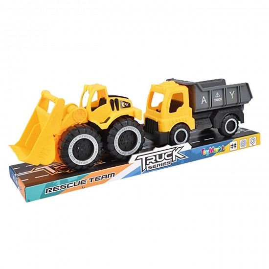 ΣΕΤ 2 ΔΟΜΙΚΑ ΟΧΗΜΑΤΑ FREE WHEELS 33x12x8cm ToyMarkt 913423