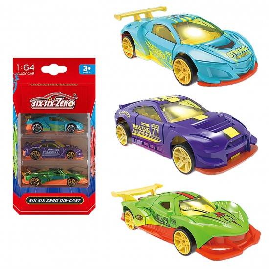 Σετ 3 Οχήματα die Cast Metal Free Wheels 10x19x3.5cm ToyMarkt 913628