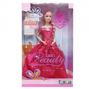 Κούκλα 28cm Μακρυά Κοτσίδα, Τουαλέτα 20x32x5cm ToyMarkt 922107