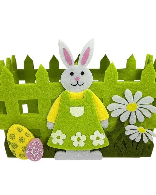 Καλάθι Τσόχινο Λαγός Περίφραξη 18x12x9cm Bunny's 931275