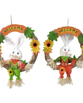 Στεφάνι με Αχυρένιο Λάγο Ø30m (κούκλα 40cm) Bunny's 931382