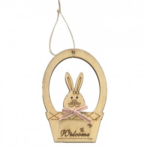 ΣΤΟΛΙΔΙ ΚΡΕΜΑΣΤΟ ΚΑΛΑΘΙ ΜΕ ΛΑΓΟ 10x6,5cm Bunny's 931987
