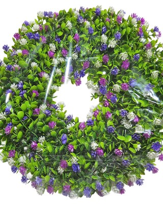 Στεφάνι με Φύλλωμα & Πολλά Άνθη ø45cm Bunny's 932270