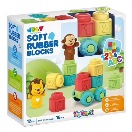 Βρεφικά Μαλακά Τουβλάκια 15 Τεμαχίων 26x23x9cm ToyMarkt 941129