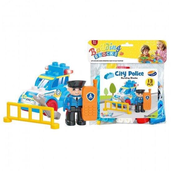 Τουβλάκια Αστυνομία 13 τεμ 21x23cm ToyMarkt 95455