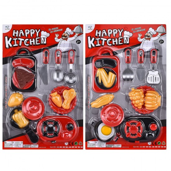 ΚΟΥΖΙΝΙΚΑ ΚΟΚΚΙΝΑ-ΜΑΥΡΑ & ΦΑΓΗΤΑ ΣΕ ΚΑΡΤΕΛΑ 25x38cm ToyMarkt 971026