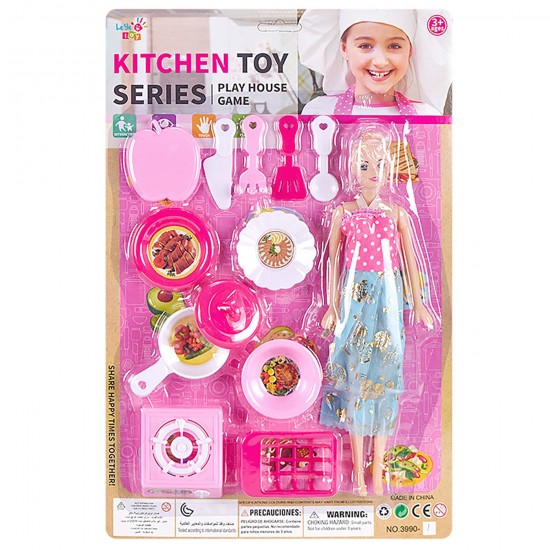 Κουζινικά & κούκλα σε καρτέλα 28x43cm ToyMarkt 971291