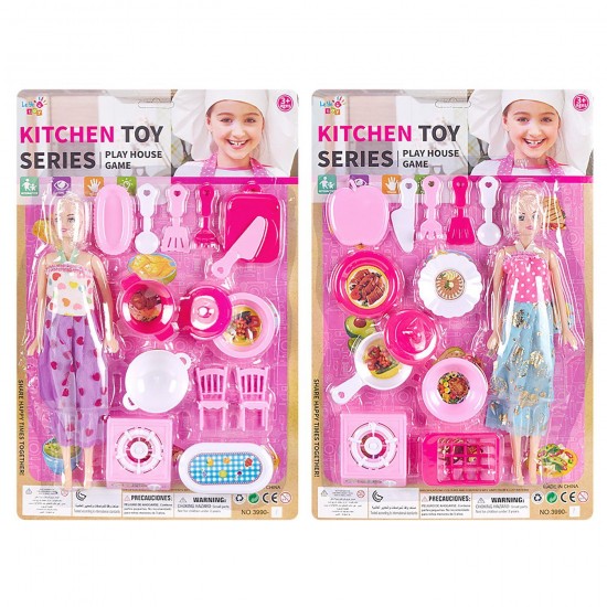 Κουζινικά & κούκλα σε καρτέλα 28x43cm ToyMarkt 971291