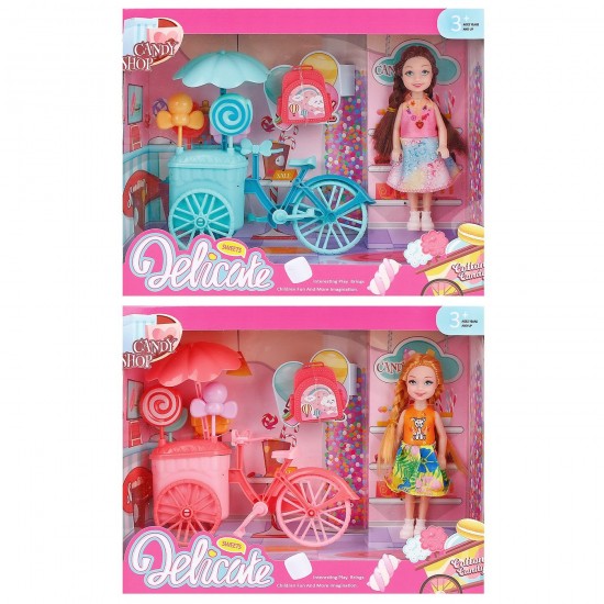 ΚΟΥΚΛΑ ΚΑΙ ΠΟΔΗΛΑΤΟ ΜΕ ΓΛΥΚΑ 25x20cm ToyMarkt 98241