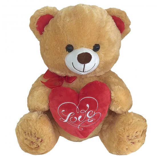 Αρκουδάκι Λούτρινο με Καρδιά 45cm ToyMarkt 99522