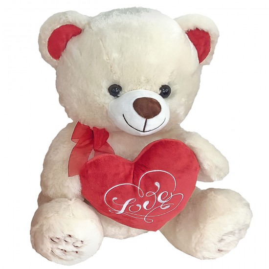 Αρκουδάκι Λούτρινο με Καρδιά 45cm ToyMarkt 99522