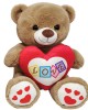 Αρκουδάκι Λούτρινο με Καρδιά Δίχρωμη 30cm ToyMarkt 99523