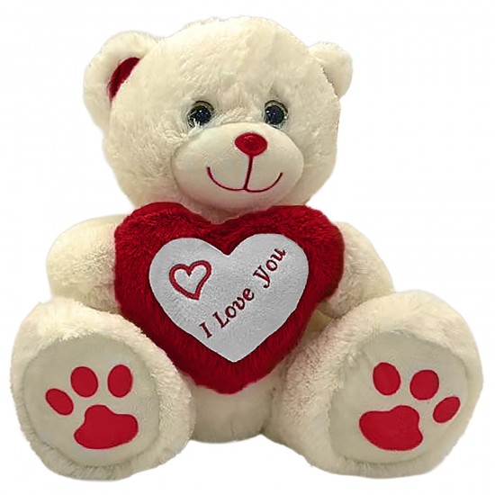 Αρκουδάκι Λούτρινο με Καρδιά 30cm ToyMarkt 99546