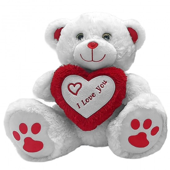 Αρκουδάκι Λούτρινο με Καρδιά 30cm ToyMarkt 99546