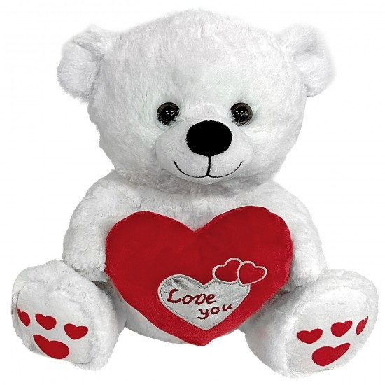 Αρκουδάκι Λούτρινο με Καρδιά 30cm ToyMarkt 99548