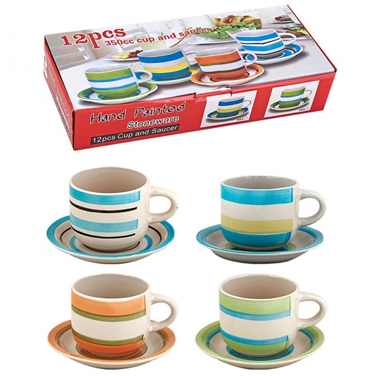 TG-80-1823 - 6 ΦΛΥΤΖΑΝΙΑ & 6 ΠΙΑΤΑ ΓΙΑ ΚΑΦΕ ΜΕΓΑΛΑ ΠΟΡΣΕΛΑΝΗΣ 330ml Homie 1001843 6 ΦΛΥΤΖΑΝΙΑ & 6 ΠΙΑΤΑ ΓΙΑ ΚΑΦΕ ΜΕΓΑΛΑ ΠΟΡΣΕΛΑΝΗΣ 330ml Homie 1001843