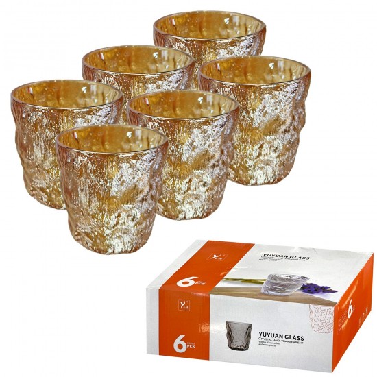 ΠΟΤΗΡΙΑ ΚΟΝΤΑ ΣΜΙΛΕΜΕΝΑ ΧΡΩΜΑΤΙΣΤΑ ΣΕΤ=6ΤΕΜ 9x9cm, 330ml Homie 1002131