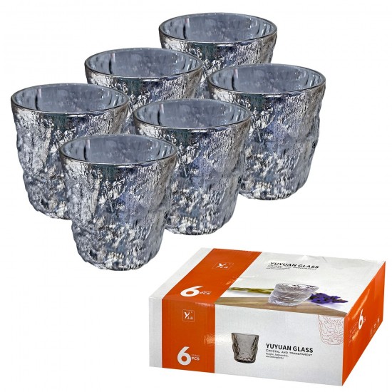 ΠΟΤΗΡΙΑ ΚΟΝΤΑ ΣΜΙΛΕΜΕΝΑ ΧΡΩΜΑΤΙΣΤΑ ΣΕΤ=6ΤΕΜ 9x9cm, 330ml Homie 1002131