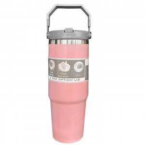 Ποτήρι Θερμός με Ανοιγόμενο Καλαμάκι 900ml Homie 1002188