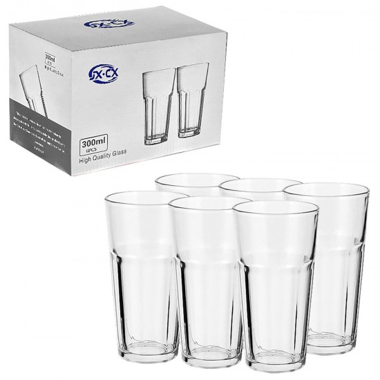 ΠΟΤΗΡΙ ΝΕΡΟΥ ΜΕΓΑΛΟ ΣΕΤ=6ΤΕΜ 14.5x8cm  400mL Homie 100336