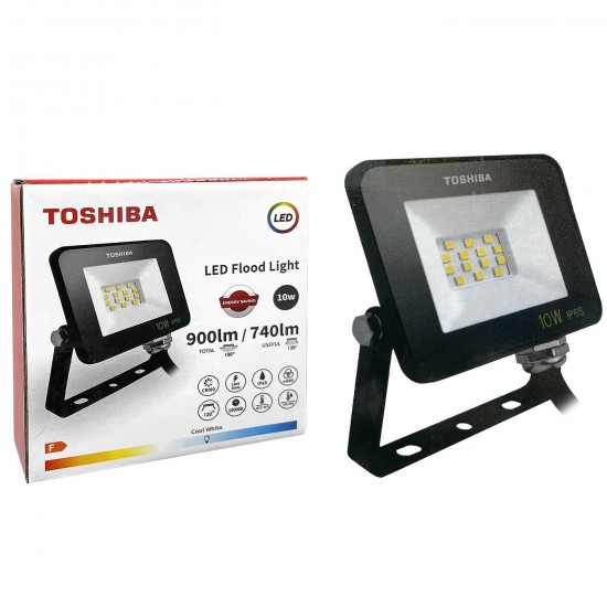 ΠΡΟΒΟΛΕΑΣ ΣΤΕΓΑΝΟΣ LED TOSHIBA IP65 10W 6500K  Homie 108476