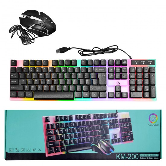 Πληκτρολόγιο & Ποντίκι σετ Ενσύρματα RGB  JustNote 10957