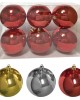 ΜΠΑΛΑ ΓΥΑΛΙΣΤΕΡΗ ΠΑΚ=6ΤΕΜ Φ8 8cm Xmasfest 1131712