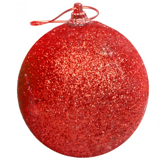 ΜΠΑΛΑ GLITTER ΠΑΚ=6ΤΕΜ Φ8 8cm Xmasfest 1131716