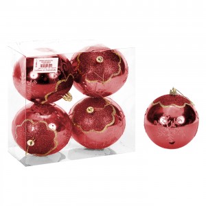 Μπάλα Νιφάδες πακ=4τεμ φ10 ø10cm Xmasfest 1132303
