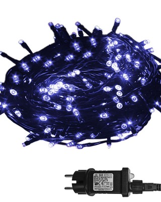100 Λαμπάκια led Μπλε σε Σειρά με Προγράμματα Ip44 8,2m 8m Xmasfest 1132395