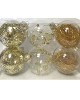 ΜΠΑΛΕΣ ΜΕ ΓΕΜΙΣΗ ΝΤΕΚΟΡ ΠΑΚ=6ΤΕΜ Φ8 Φ8cm Xmasfest 1132544