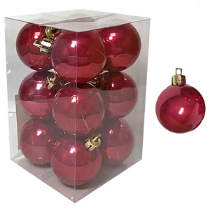 ΜΠΑΛΕΣ ΠΕΡΛΕ ΚΟΚΚΙΝΕΣ ΠΑΚ=12ΤΕΜ Φ4 Φ4cm Xmasfest 1132561