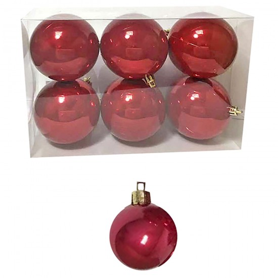 TG-93-2547 - ΜΠΑΛΕΣ ΠΕΡΛΕ ΚΟΚΚΙΝΕΣ ΠΑΚ=6ΤΕΜ Φ8 Φ8cm Xmasfest 1132567 ΜΠΑΛΕΣ ΠΕΡΛΕ ΚΟΚΚΙΝΕΣ ΠΑΚ=6ΤΕΜ Φ8 Φ8cm Xmasfest 1132567
