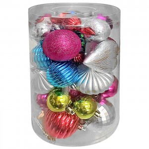 Μπάλες Xmas μιξ σε Κουτί Κυλινδρικό Πακ=25x ø16,5cm Xmasfest 1132674