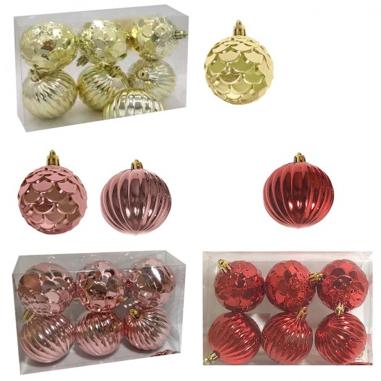 TG-93-2753 - ΜΠΑΛΕΣ ΑΝΑΓΛΥΦΕΣ ΠΑΚ=6ΤΕΜ Φ6 Φ6cm Xmasfest 1132773 ΜΠΑΛΕΣ ΑΝΑΓΛΥΦΕΣ ΠΑΚ=6ΤΕΜ Φ6 Φ6cm Xmasfest 1132773