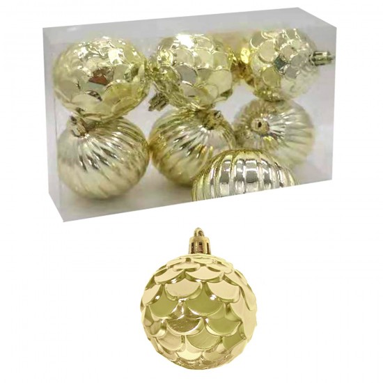 TG-93-2753 - ΜΠΑΛΕΣ ΑΝΑΓΛΥΦΕΣ ΠΑΚ=6ΤΕΜ Φ6 Φ6cm Xmasfest 1132773 ΜΠΑΛΕΣ ΑΝΑΓΛΥΦΕΣ ΠΑΚ=6ΤΕΜ Φ6 Φ6cm Xmasfest 1132773