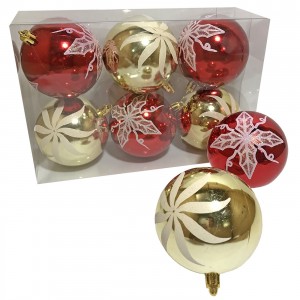 Μπάλες Ντεκόρ 3 Κόκκινες & 3 Χρυσές φ8 ø8cm Xmasfest 1132777