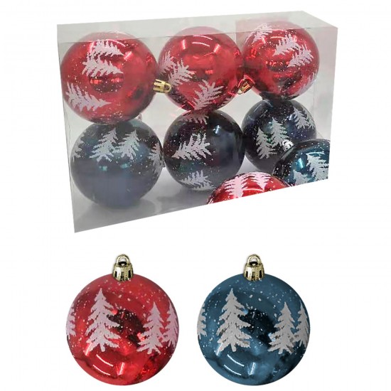 ΜΠΑΛΕΣ ΝΤΕΚΟΡ ΔΕΝΤΡΑ  ΠΑΚ=6ΤΕΜ φ8cm Xmasfest 1132847