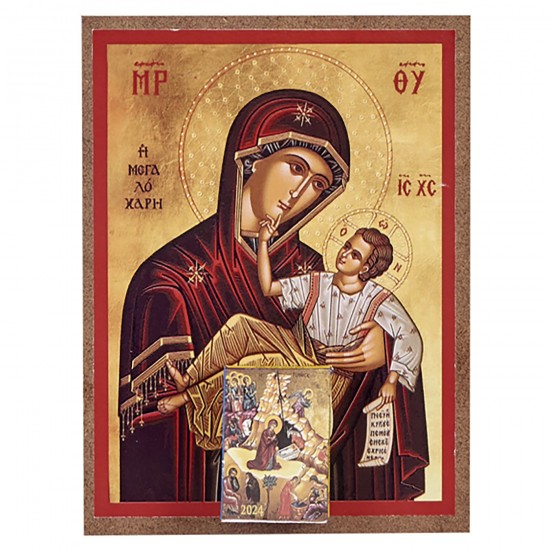 ΗΜΕΡΟΛΟΓΙΟ ΕΙΚΟΝΑ ΞΥΛΙΝΟ 20x14cm  Xmasfest 113320