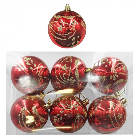 TG-93-3150 - ΜΠΑΛΕΣ ΝΤΕΚΟΡ ΚΛΑΔΙΑ 6ΤΕΜ Φ8 Φ8cm Xmasfest 1133170 ΜΠΑΛΕΣ ΝΤΕΚΟΡ ΚΛΑΔΙΑ 6ΤΕΜ Φ8 Φ8cm Xmasfest 1133170